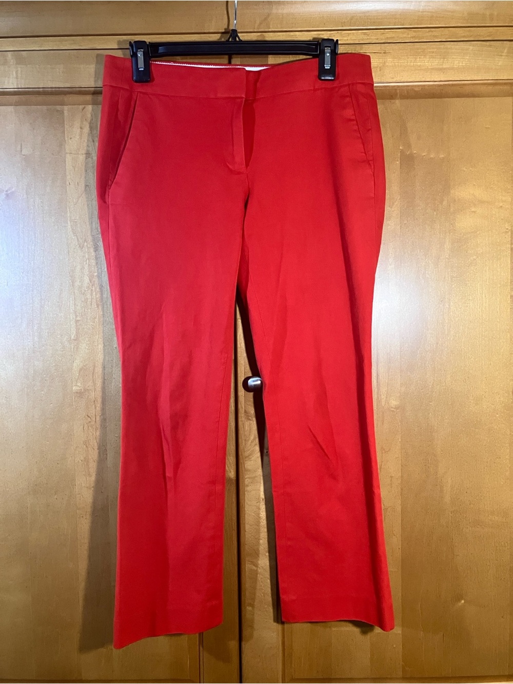 J. Crew Bright Red Cropped Ankle Pants